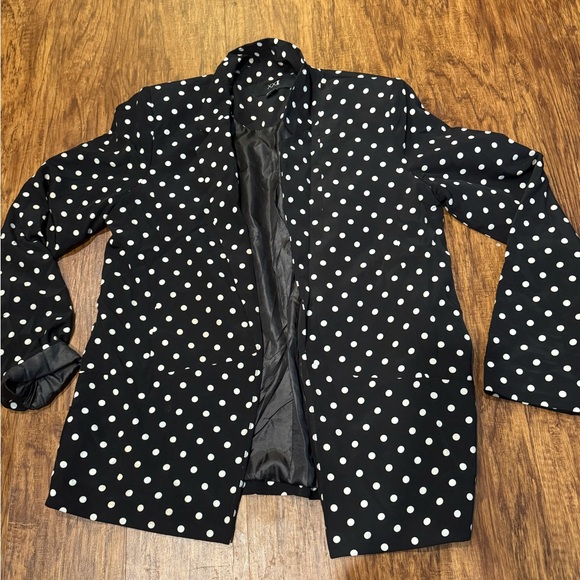 Forever 21 Black and White Polka Dot Jacket - Picture 2 of 3